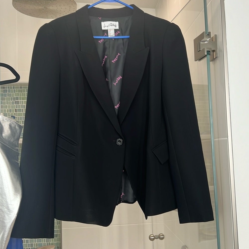 Joseph Rykoff blazer, Black, four pockets, lined